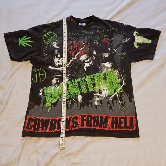 Vintage 1992 Hanes Beefy Pantera Cowboys from Hell AOP T-Shirt Adult L - Picture 16 of 16